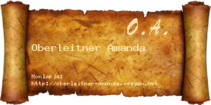 Oberleitner Amanda névjegykártya